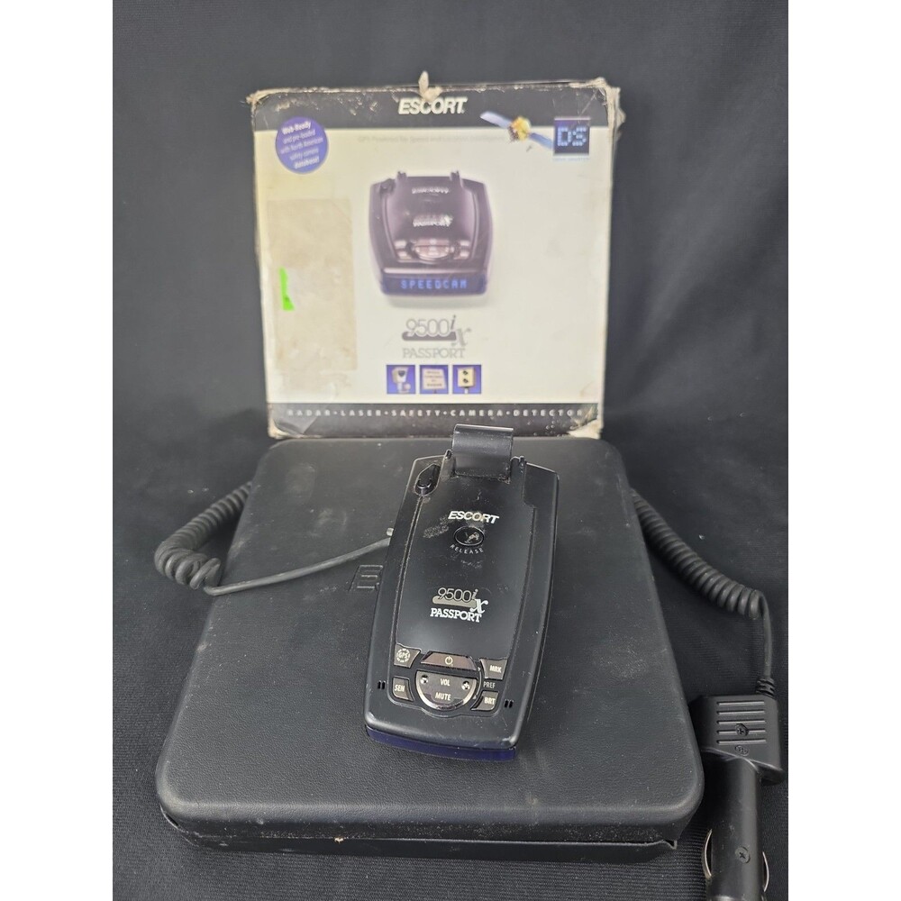 Escort Passport 9500ix Laser Radar Detector-Red Light-with Case & Box Tested